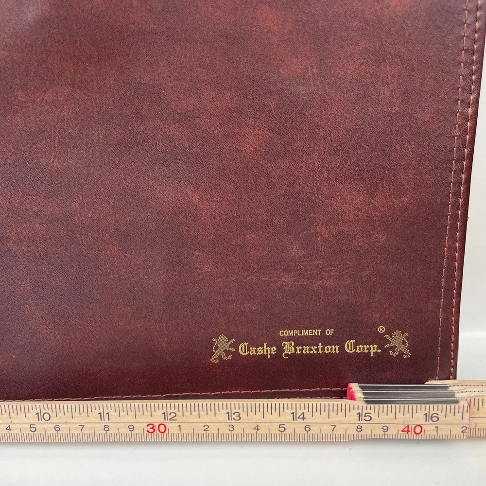 Vintage Cashe Braxton Corp Burgundy Portfolio Briefcase Retractable Handles Zip‎